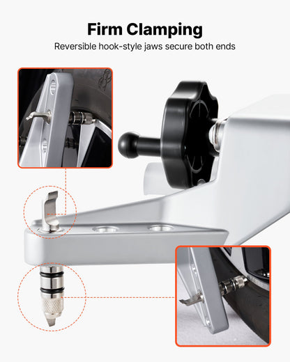 VEVOR Wheel Clamp & Magnetic Adapter, 1 PCS Aluminum Alloy Wheel Alignment Tool for Precise Camber Gauge, Fits 11-25 Inch Rims, Universal Magnetic Gauge Tire Repair Tool for Car Truck SUV Motorcycle - CLDWJJLHJ0BDFQLNL001V0 - view 6