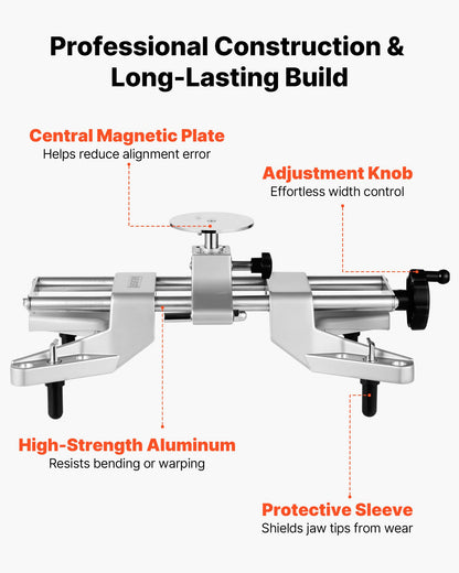 VEVOR Wheel Clamp & Magnetic Adapter, 1 PCS Aluminum Alloy Wheel Alignment Tool for Precise Camber Gauge, Fits 11-25 Inch Rims, Universal Magnetic Gauge Tire Repair Tool for Car Truck SUV Motorcycle - CLDWJJLHJ0BDFQLNL001V0 - view 7