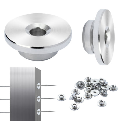 VEVOR 51Pack Cable Railing Kit 1/8" Wheel Protector Sleeves, Bundle with Black Invisible 1/8" Swage Tensioner and Terminal, Cable Railing Post Safeguard Covers for 0.41inch Horizontal Hole Post - CLHT51JYS000TOHGMV0 - view 1