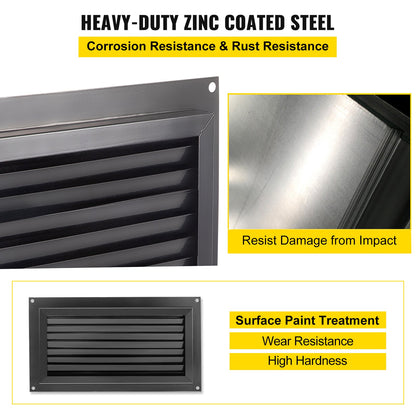VEVOR Crawl Space Flood Vent Foundation Flood Vent 8"Height x 16"Width Wall Vent - CLHT8×16ABSUV4IC1V0 - view 3