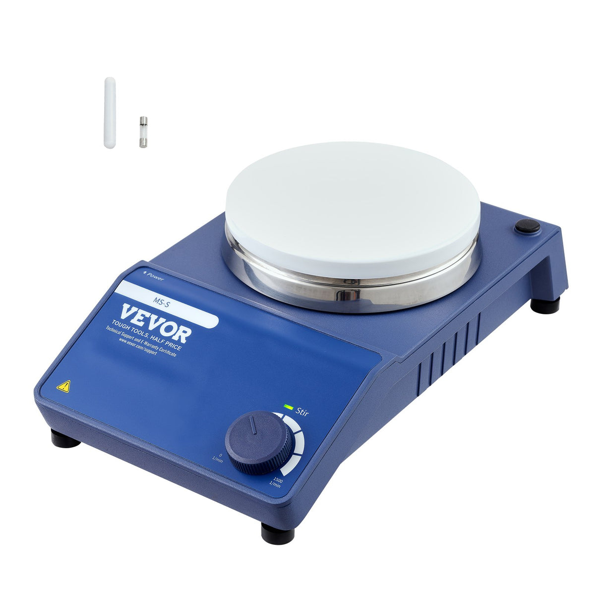 VEVOR Magnetic Stirrer, 0-1500 RPM Stir Plate with Adjustable Speed Knob, 20L Plate Stirrer Kit, Stir Bar Included - CLJBJ120LBJR0ICLWV1 - view 10