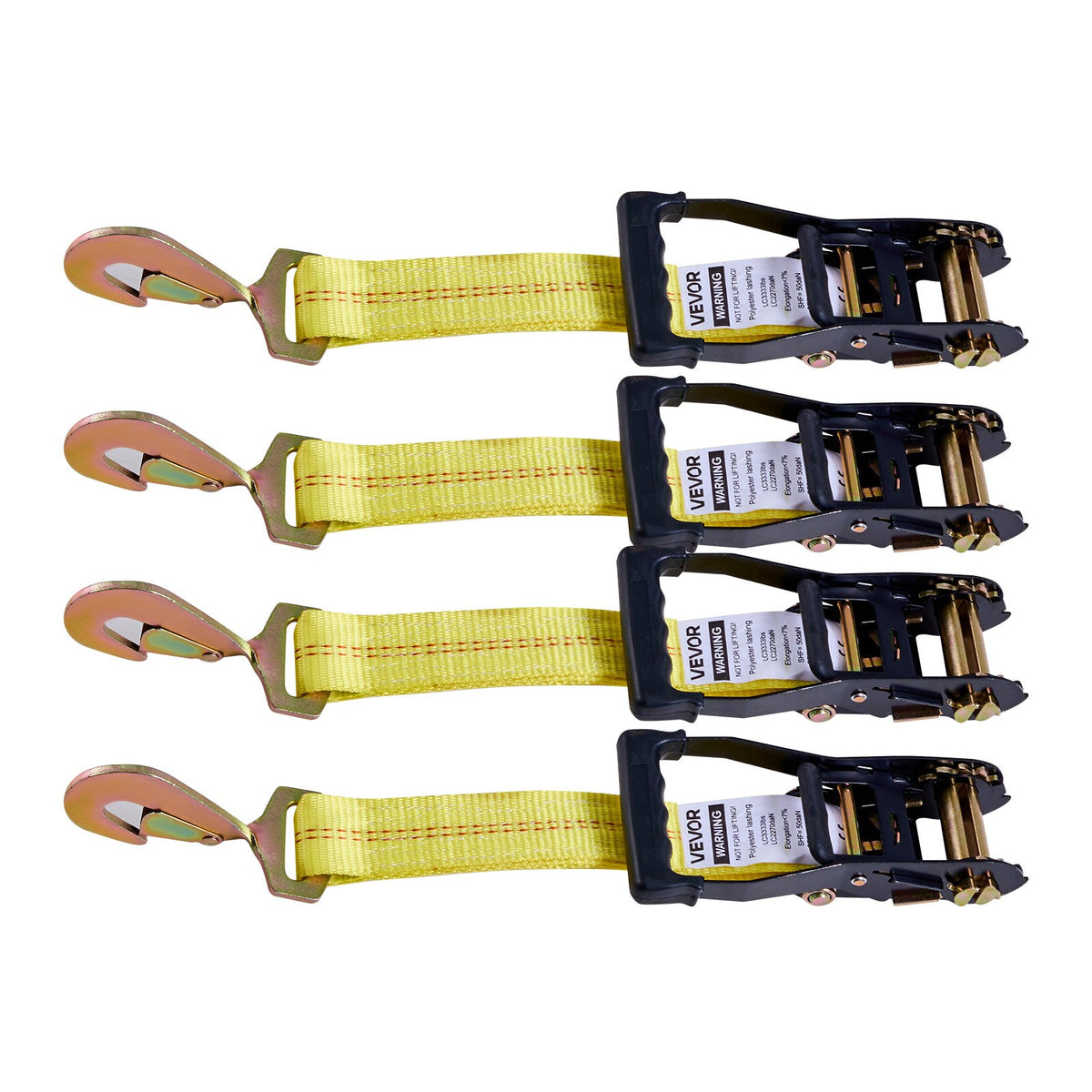 VEVOR Wheel Chock Tie-Down Kit, Axle Type Trailer Tie Down Strap, Car Tie Down Kit with Break Strength 10009 lbs, Working Load 3333 lbs, Trailer Ratchet Strap for ATV, UTV, & Heavy-Duty Pickup Trucks - CLJGTJ2CZXDHSWC35001V0 - view 10