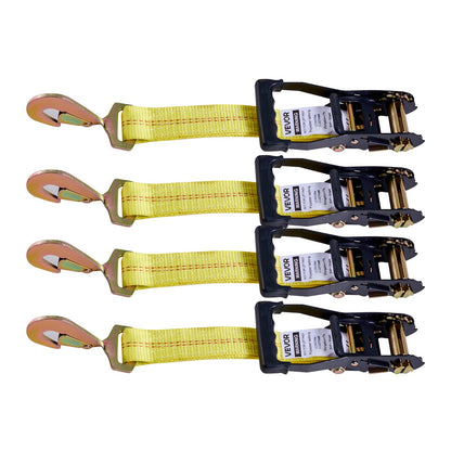 VEVOR Wheel Chock Tie-Down Kit, Axle Type Trailer Tie Down Strap, Car Tie Down Kit with Break Strength 10009 lbs, Working Load 3333 lbs, Trailer Ratchet Strap for ATV, UTV, & Heavy-Duty Pickup Trucks - CLJGTJ2CZXDHSWC35001V0 - view 10