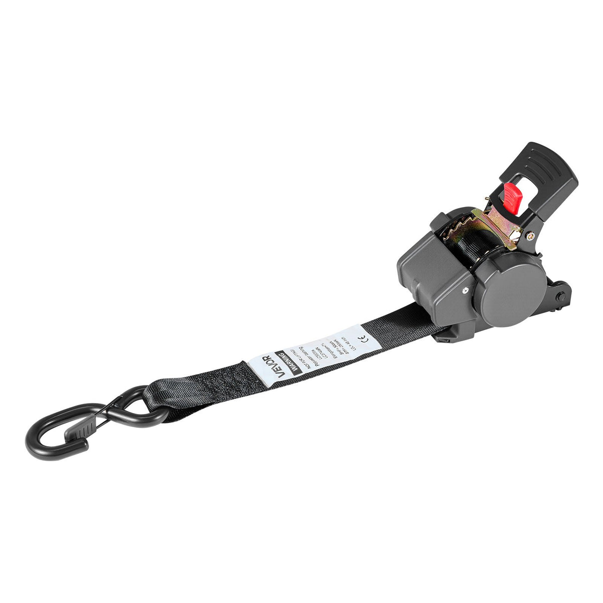 VEVOR Wheel Chock Tie-Down Kit, Fixed Trailer Tie Down Strap, Car Tie Down Kit with S-Hook, Break Strength 1649 lbs & Working Load 550 lbs Motorcycle Tie-Down System for Trailers, Boats, Snowmobiles - CLJGTJ2GDSSXOFYCV001V0 - view 10