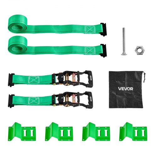VEVOR Wheel Chock Tie-Down Kit, Chock-Style Trailer Tie Down Strap, Car Tie Down Kit with Buckle, Break Strength 4380 lbs & Working Load 1460 lbs Motorcycle Tie-Down System for ATVs, UTVs & Trailers - CLJGTJ2LDXKKG5GOH001V0 - view 2