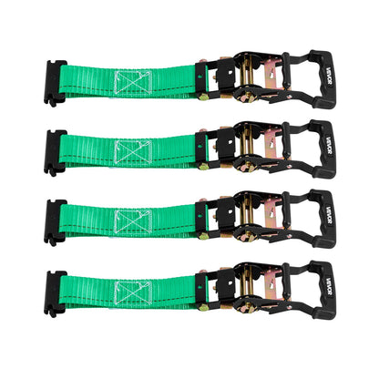 VEVOR Wheel Chock Tie-Down Kit, Chock-Style Trailer Tie Down Strap, Car Tie Down Kit with Buckle, Break Strength 4380 lbs & Working Load 1460 lbs Motorcycle Tie-Down System E-Hooks for ATVs, UTVs - CLJGTJ2LDXKKJLXJW001V0 - view 10