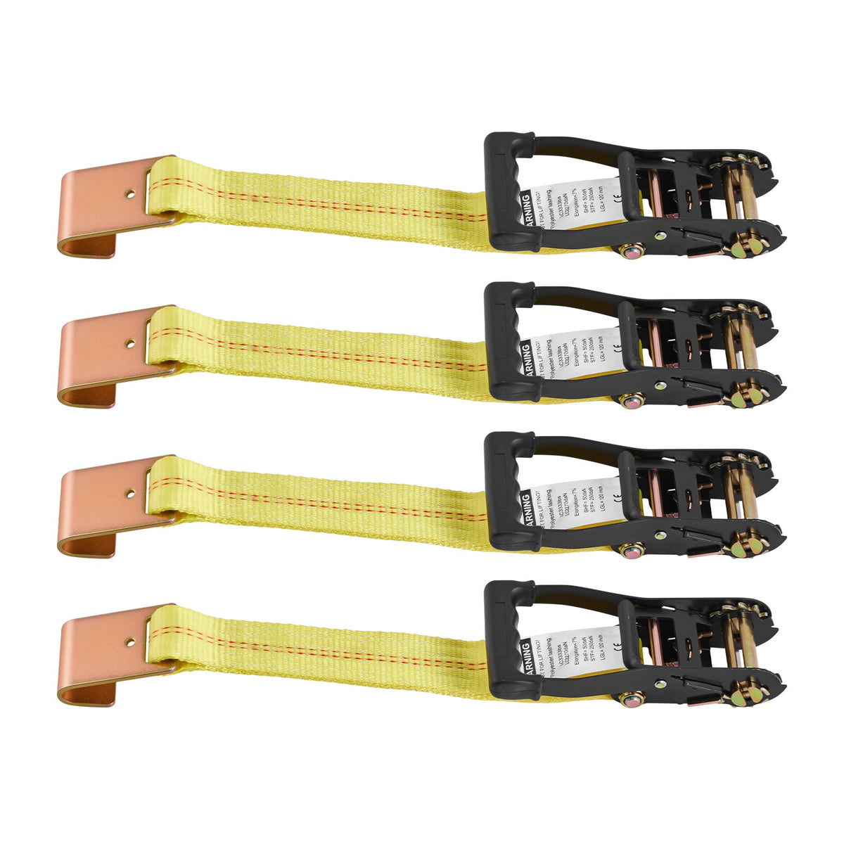 VEVOR Wheel Chock Tie-Down Kit, Tire-Style Motorcycle Tie-Down System, Car Tie Down Kit with Flat Hook, Break Strength 10009 lbs & Working Load 3333 lbs Trailer Tie Down Strap for ATVs, SUVs, Trailers - CLJGTJ2LTXBPN6TE9001V0 - view 10