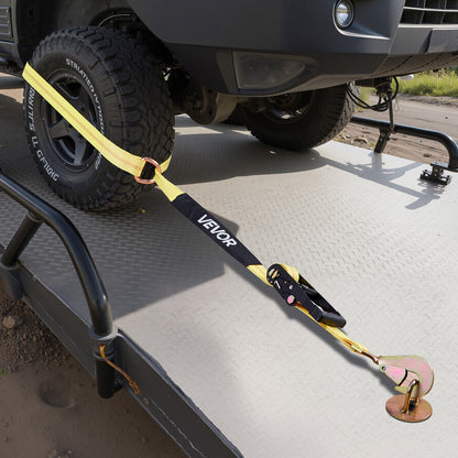 VEVOR Wheel Chock Tie-Down Kit, Tire-Style Trailer Tie Down Strap, Car Tie Down Kit with Spring Hook, Break Strength 10009 lbs & Working Load 3333 lbs Motorcycle Tie-Down System for ATV, SUV, Trailer - CLJGTJ2LTXDHMHSKB001V0 - view 9