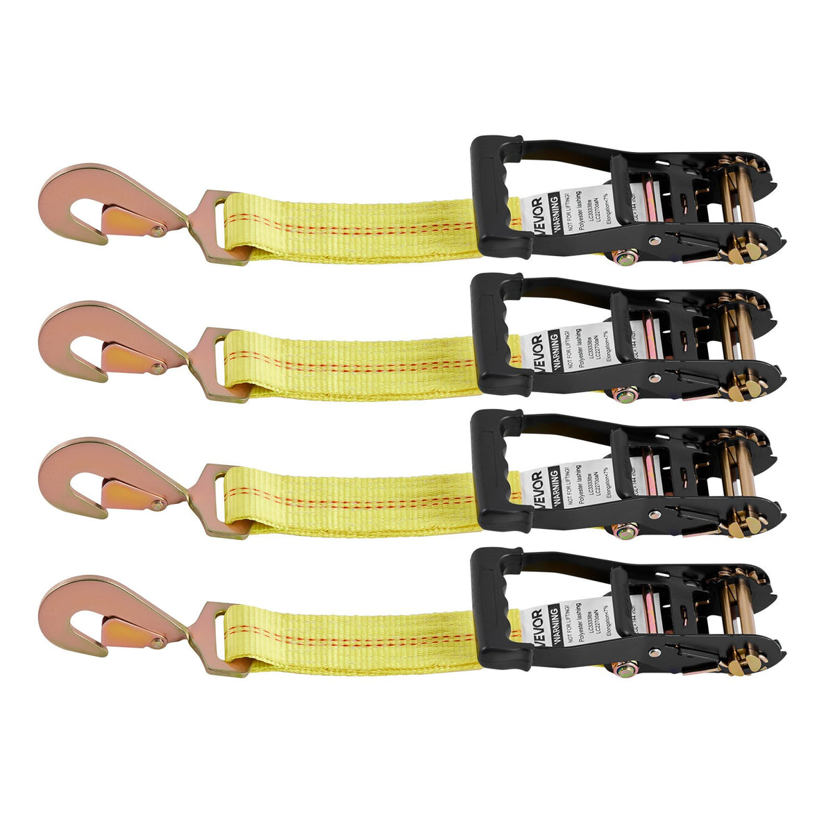 VEVOR Wheel Chock Tie-Down Kit, Tire-Style Trailer Tie Down Strap, Car Tie Down Kit with Spring Hook, Break Strength 10009 lbs & Working Load 3333 lbs Motorcycle Tie-Down System for ATV, SUV, Trailer - CLJGTJ2LTXDHMHSKB001V0 - view 10