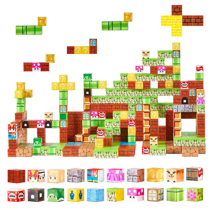 VEVOR Magnetic Blocks, 100 PCS Magnet Blocks Set, Magnetic Building Cubes for Kids, STEM Montessori Sensory Toys for Christmas Birthday Gift, Construction Stacking Toy for 3+ Years Old Boys & Girls - CLKGNBMLACJ1X74U6001V0 - view 1