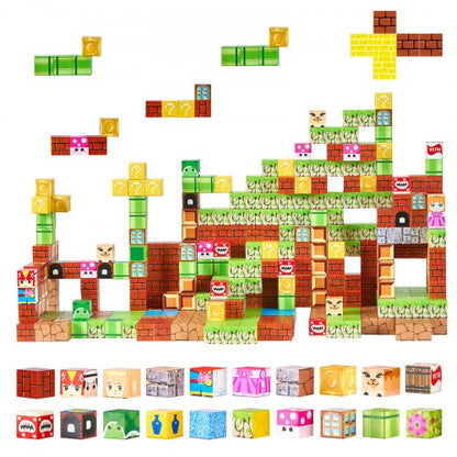 VEVOR Magnetic Blocks, 100 PCS Magnet Blocks Set, Magnetic Building Cubes for Kids, STEM Montessori Sensory Toys for Christmas Birthday Gift, Construction Stacking Toy for 3+ Years Old Boys & Girls - CLKGNBMLACJ1X74U6001V0 - view 2