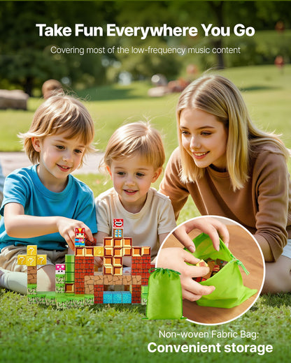 VEVOR Magnetic Blocks, 100 PCS Magnet Blocks Set, Magnetic Building Cubes for Kids, STEM Montessori Sensory Toys for Christmas Birthday Gift, Construction Stacking Toy for 3+ Years Old Boys & Girls - CLKGNBMLACJ1X74U6001V0 - view 7