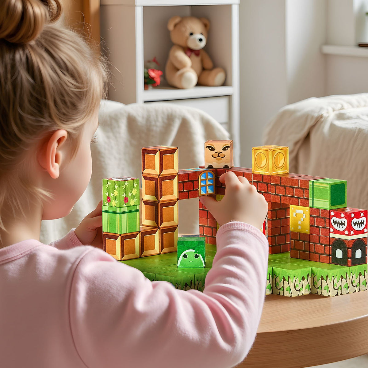 VEVOR Magnetic Blocks, 100 PCS Magnet Blocks Set, Magnetic Building Cubes for Kids, STEM Montessori Sensory Toys for Christmas Birthday Gift, Construction Stacking Toy for 3+ Years Old Boys & Girls - CLKGNBMLACJ1X74U6001V0 - view 9