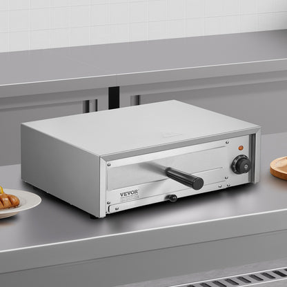 VEVOR Countertop Electric Pizza Oven, 12-inch, 1500W, 32-572 °F Temp Range, Stainless Steel Construction and Easy-to-Clean Crumb Tray, Suitable for Both Commercial and Home Use - CLMDRPSLDCDXV2U7ZV1 - view 9