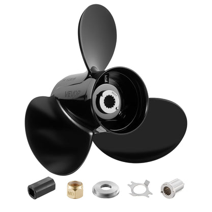 VEVOR Outboard Propeller, Upgrade OEM 15 Spline Tooth Aluminum Outboard Boat Propeller Fit Mercury/Mariner Engines 135-300 HP, 4-3/4" Gearcase, 3-Blade, RH (Right Hand Rotation), OEM No. 48-832830A45 - CLXJSXSS13539VKEG001V0 - view 1