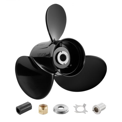 VEVOR Outboard Propeller, Upgrade OEM 15 Spline Tooth Aluminum Outboard Boat Propeller Fit Mercury/Mariner Engines 90-400 HP, 4-3/4" Gearcase, 3-Blade, RH (Right Hand Rotation), OEM No. 48-832832A45 - CLXJSXSS9040ZZQC5001V0 - view 2