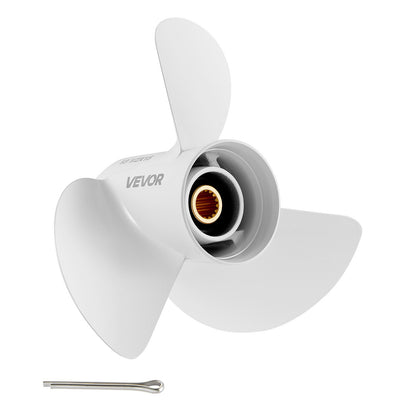 VEVOR Outboard Propeller, Upgrade OEM 15 Spline Tooth Aluminum Outboard Boat Propeller Fit Yamaha Engines 60-130 HP, 4-1/4" Gearcase, 3-Blade, RH (Right Hand Rotation), OEM Parts No. 6E5-45947-00-EL - CLXJYMH601300Q0E9001V0 - view 1