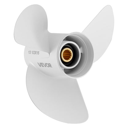 VEVOR Outboard Propeller, Upgrade OEM 15 Spline Tooth Aluminum Outboard Boat Propeller Fit Yamaha Engines 60-130 HP, 4-1/4" Gearcase, 3-Blade, RH (Right Hand Rotation), OEM Parts No. 6E5-45947-00-EL - CLXJYMH601300Q0E9001V0 - view 10