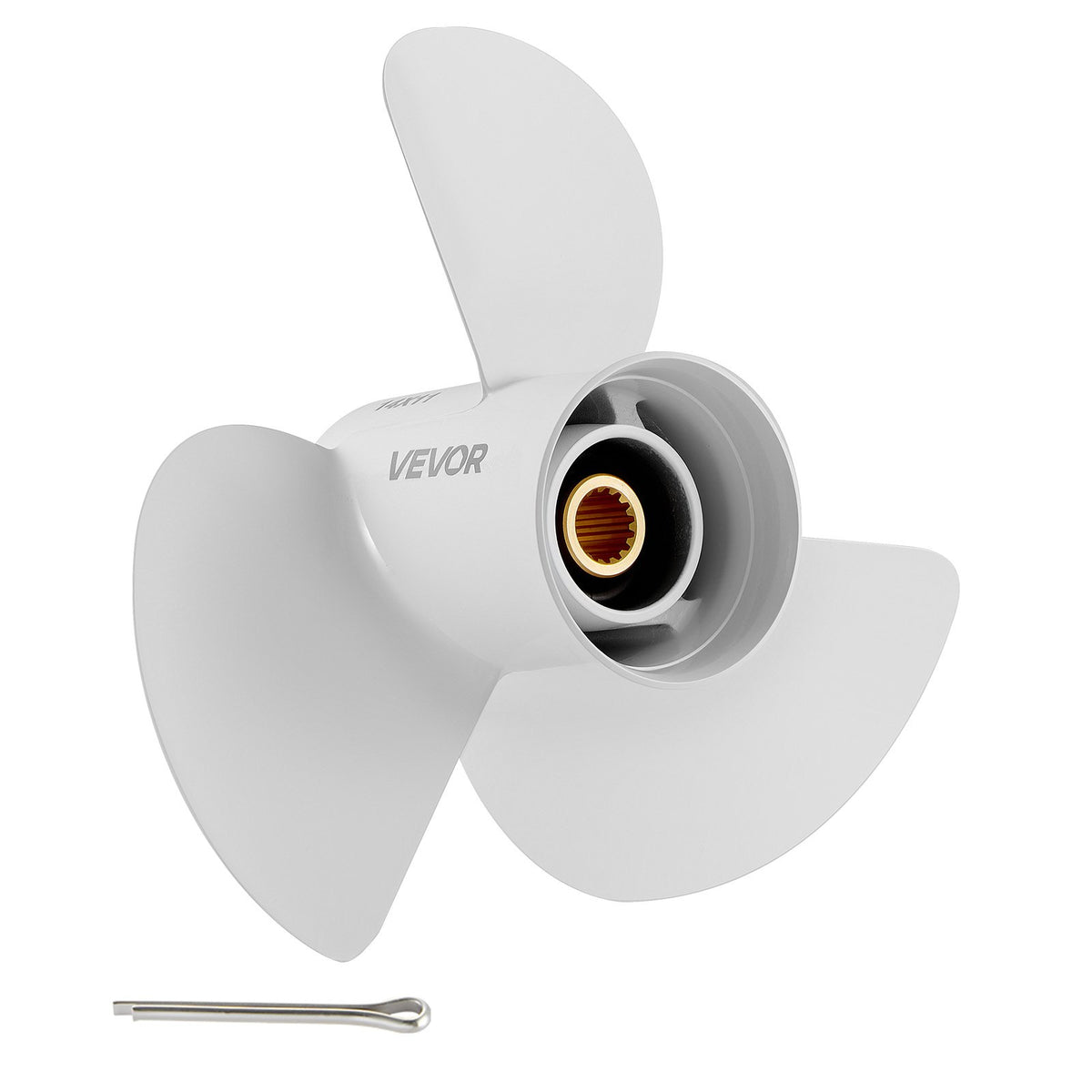 VEVOR Outboard Propeller, Upgrade OEM 15 Spline Tooth Aluminum Outboard Boat Propeller Fit Yamaha Engines 50-130 HP, 4-1/4" Gearcase, 3-Blade, RH (Right Hand Rotation), OEM Parts No. 6E5-45954-00-EL - CLXJYMH6013069FXK001V0 - view 1