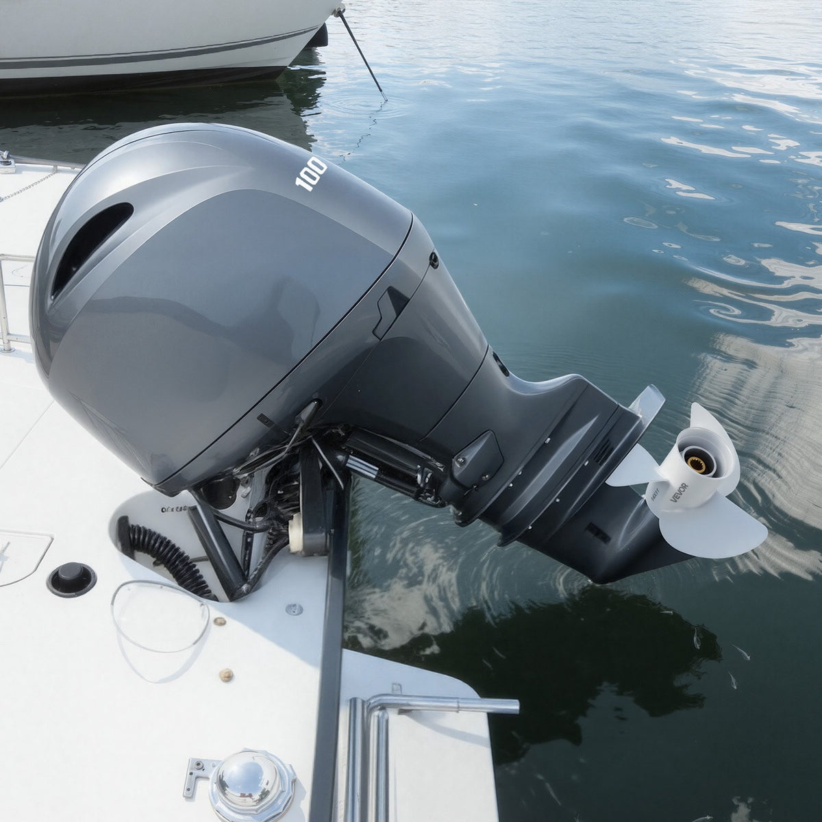 VEVOR Outboard Propeller, Upgrade OEM 15 Spline Tooth Aluminum Outboard Boat Propeller Fit Yamaha Engines 50-130 HP, 4-1/4" Gearcase, 3-Blade, RH (Right Hand Rotation), OEM Parts No. 6E5-45954-00-EL - CLXJYMH6013069FXK001V0 - view 9