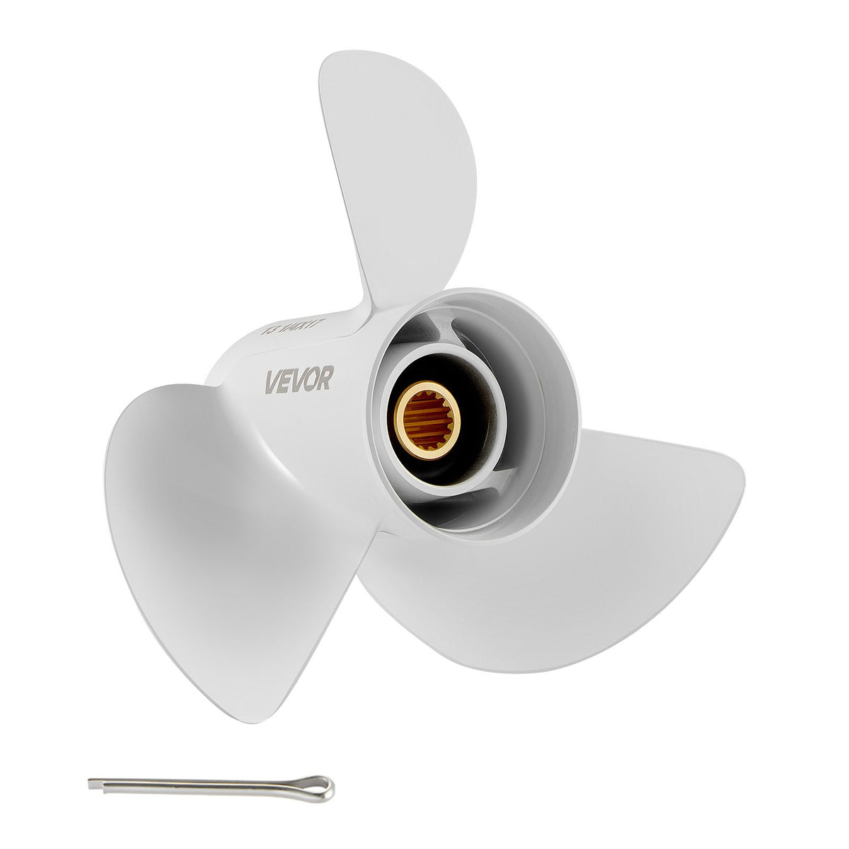 VEVOR Outboard Propeller, Upgrade OEM 15 Spline Tooth Aluminum Outboard Boat Propeller Fit Yamaha Engines 50-130 HP, 4-1/4" Gearcase, 3-Blade, RH (Right Hand Rotation), OEM Parts No. 6E5-45945-01-EL - CLXJYMH60130OV19G001V0 - view 1