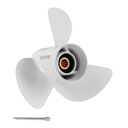 VEVOR Outboard Propeller, Upgrade OEM 15 Spline Tooth Aluminum Outboard Boat Propeller Fit Yamaha Engines 50-130 HP, 4-1/4" Gearcase, 3-Blade, RH (Right Hand Rotation), OEM Parts No. 6E5-45945-01-EL - CLXJYMH60130OV19G001V0 - view 1