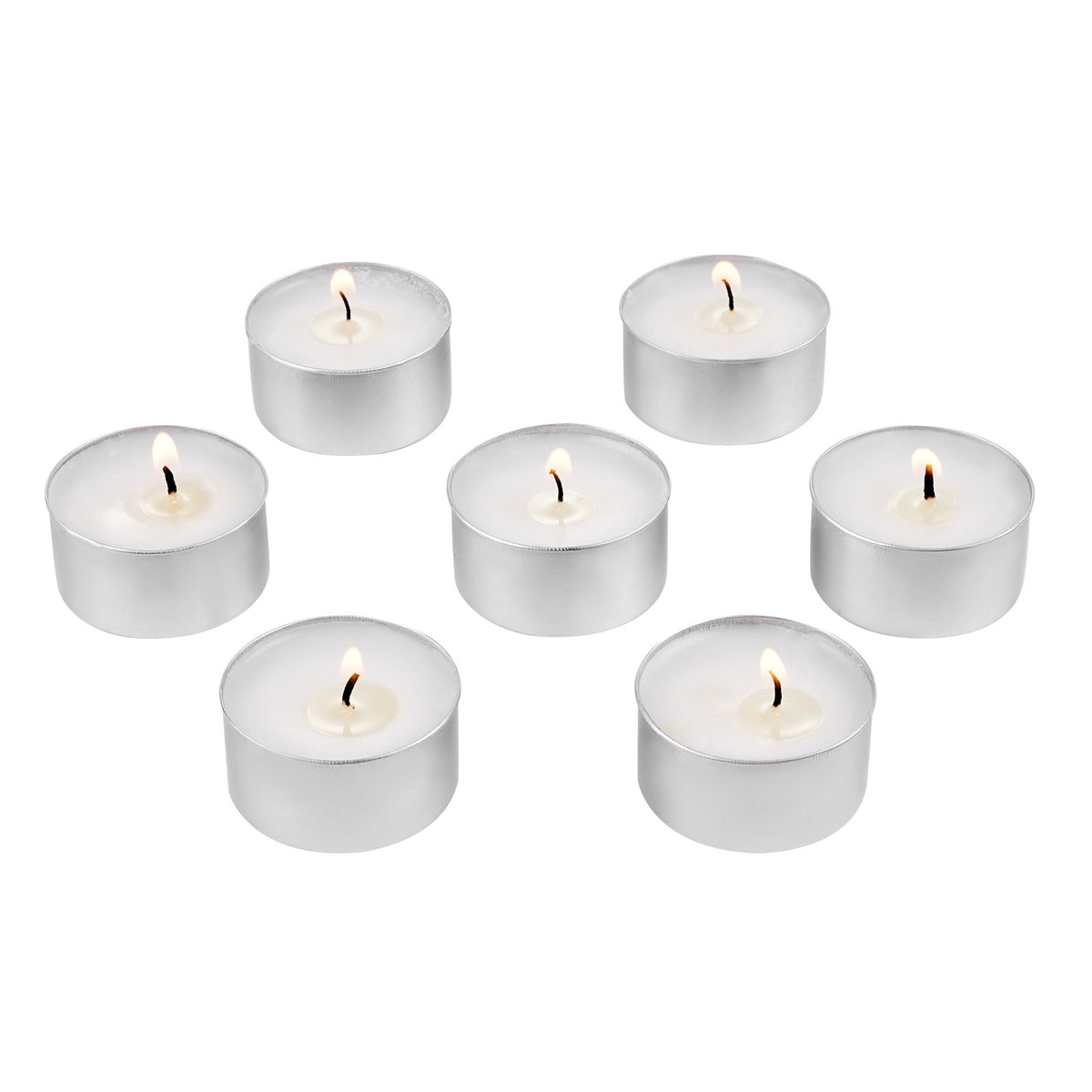 VEVOR 200 Pack Unscented Tea Lights Candles 6.5 Hours Long Burning Smokeless Tealight Candles, Dripless with Aluminum Cups, Natural Palm Wax Votive Candles for Home, Weddings, Christmas, White - CLZ200GBS15IE36QIV0 - view 1