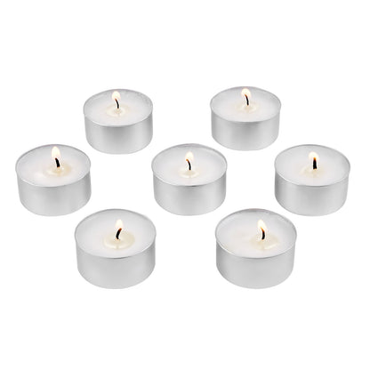 VEVOR 200 Pack Unscented Tea Lights Candles 6.5 Hours Long Burning Smokeless Tealight Candles, Dripless with Aluminum Cups, Natural Palm Wax Votive Candles for Home, Weddings, Christmas, White - CLZ200GBS15IE36QIV0 - view 1