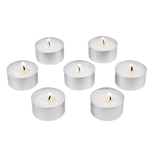 VEVOR 200 Pack Unscented Tea Lights Candles 6.5 Hours Long Burning Smokeless Tealight Candles, Dripless with Aluminum Cups, Natural Palm Wax Votive Candles for Home, Weddings, Christmas, White - CLZ200GBS15IE36QIV0 - view 1