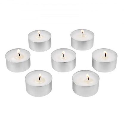 VEVOR 200 Pack Unscented Tea Lights Candles 6.5 Hours Long Burning Smokeless Tealight Candles, Dripless with Aluminum Cups, Natural Palm Wax Votive Candles for Home, Weddings, Christmas, White - CLZ200GBS15IE36QIV0 - view 2