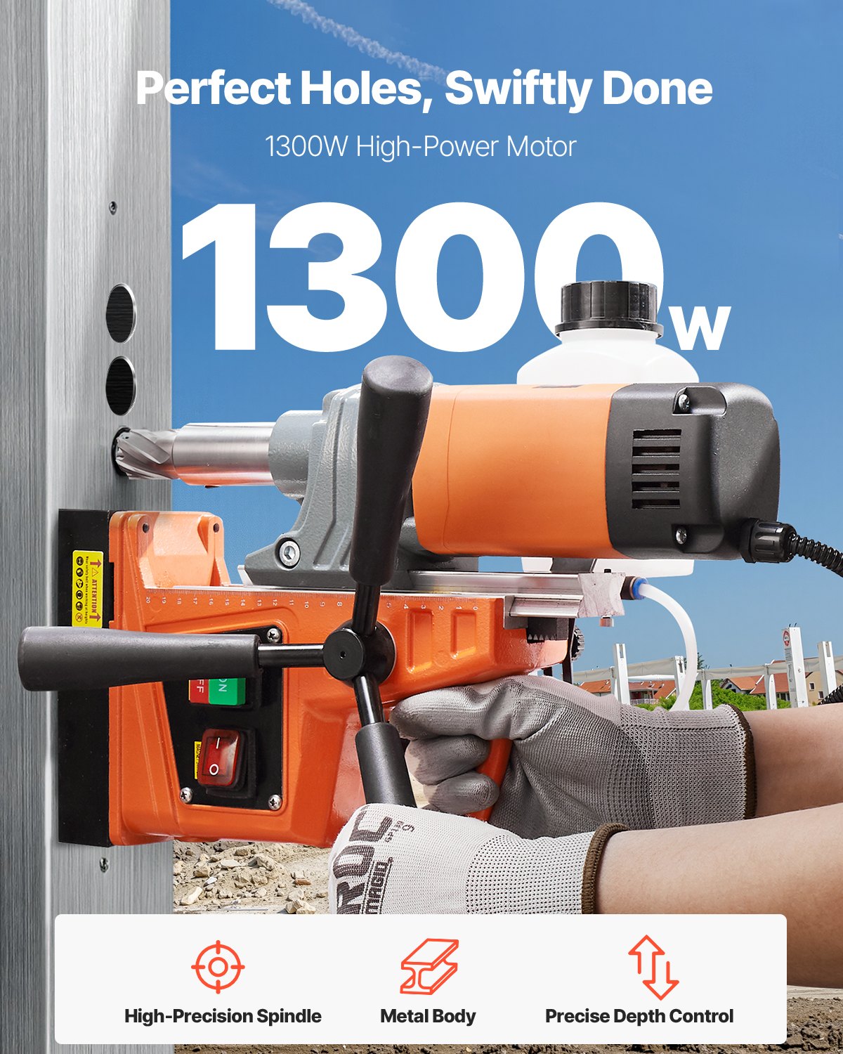 VEVOR Plate Magnetic Drill - Select Your Configuration - CLZJKXZ140MM1FIR5V1 - view 2