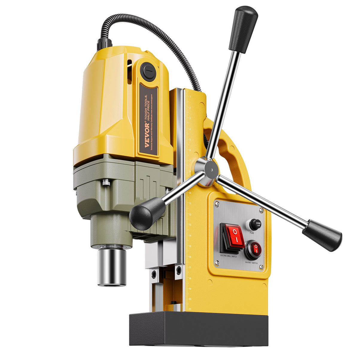 VEVOR Magnetic Drill, 1400W Motor 1.6 in Boring Diameter, 2810 lbf Portable Electric Mag Drill Press, with 11 Coring Bits, 800 RPM Speed, Drilling Machine for Metal Surface, Home Improvement Industry - CLZJP11J40MMIQMACV1 - view 10