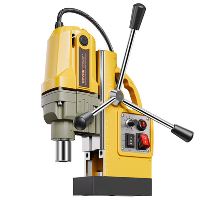VEVOR Magnetic Drill, 1200W Motor 1.6 in Boring Diameter, 2810 lbf Electric Mag Drill Press, with 2 Coring Bits, Variable Speed, Drilling Machine for Metal Surface, Home Improvement Industry, Yellow - CLZJP2JT40MM4PKJVV1 - view 10