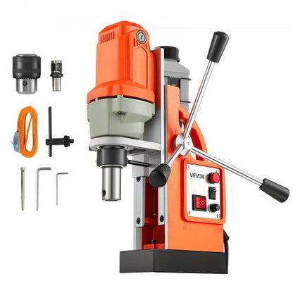 VEVOR Magnetic Drill Press, 1200 W, 1.5 in Boring Diameter, 2248 lbf Power Mag Drill Press, 900 RPM Speed, with Weldon Shank, Efficient Cooling, for Metal Surface, Industrial and Home Improvement - CLZJPCSDJ38MVZAUF001V1 - view 2