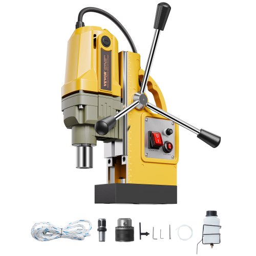 VEVOR Magnetic Drill, 1400W Motor 1.6 in Boring Diameter, 2810 lbf Portable Electric Mag Drill Press, 800 RPM No-Load Speed, Drilling Machine for Metal Surface, Industrial and Home Improvement - CLZJPDJ40MMKUHBJ6V1 - view 2