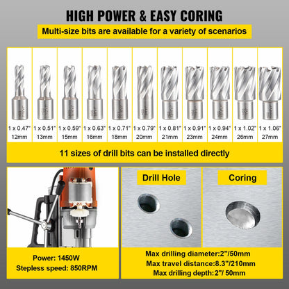 VEVOR Magnetic Drill Presses - Select Your Configuration - CLZMD50P13JQXZT01V1 - view 3