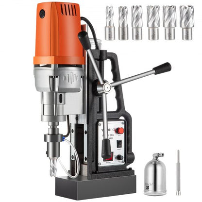 VEVOR 1450W Magnetic Drill Press with 2 Inch Boring Diameter Annular Cutter Machine 2900 LBS 6pcs HSS Annular Cutter Bits,850 RPM Drilling Machine for any Surface Home Improvement Industry Railway - CLZMD50PZT7J2YC01V1 - view 1