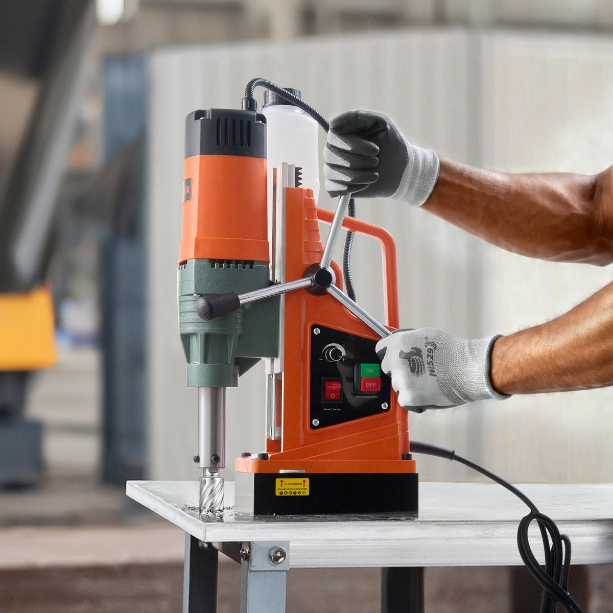 VEVOR Magnetic Drill, 1550W Motor 2 in Coring Diameter, 2922 lbf Magnetic Force, 0-550 RPM Variable Speed, Portable Electric Mag Drill Press Drilling Machine for Metal Surface, Home Improvement - CLZMHZKXZ50MOCXTG001V1 - view 9