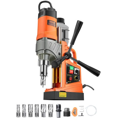 VEVOR Magnetic Drill, 1450W Motor 2 in Boring Diameter, 2878 lbf Portable Electric Mag Drill Press, with 6 Coring Bits, Variable Speed, Drilling Machine for Metal Surface, Home Improvement Industry - CLZTJ6JT50MMO3WWGV1 - view 2
