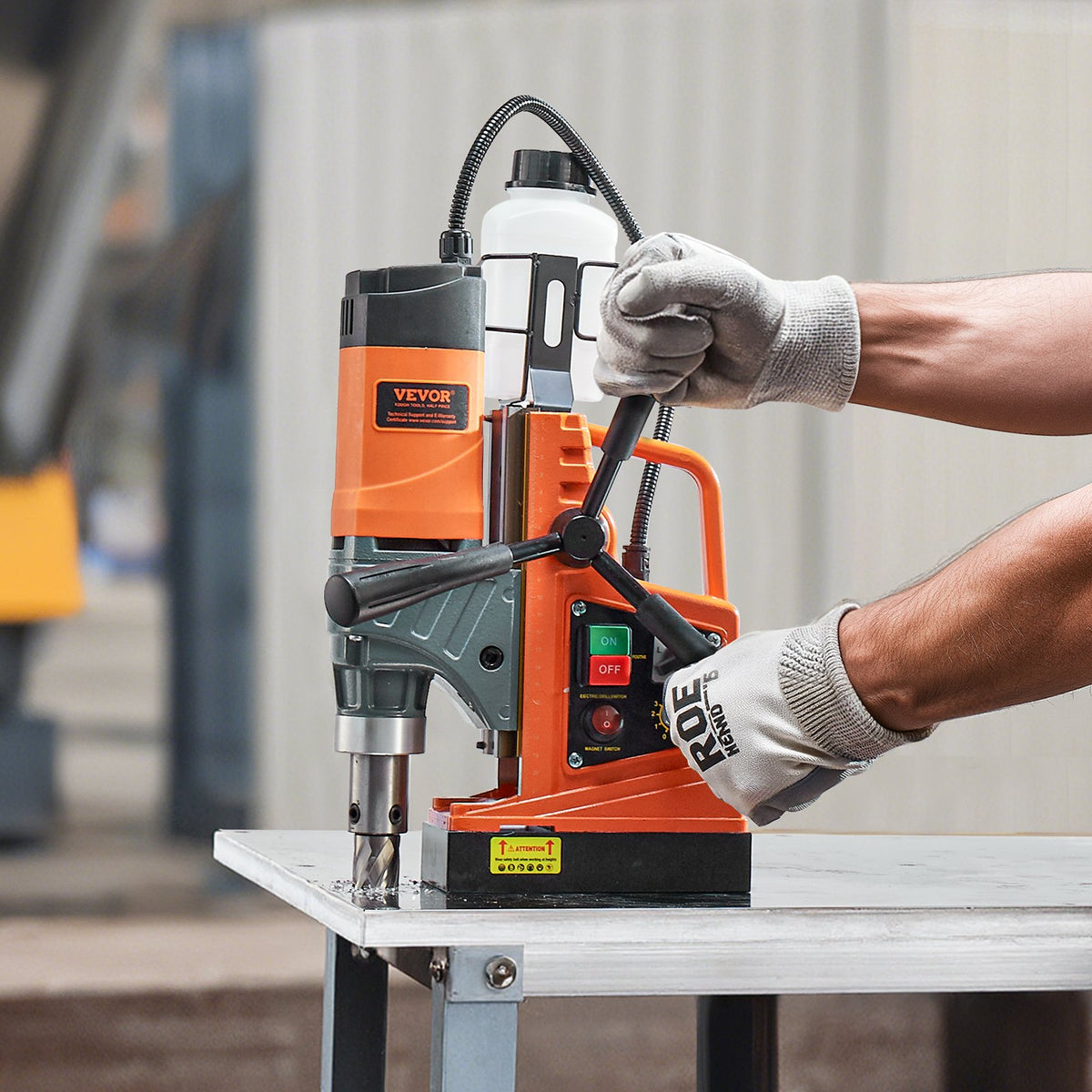 VEVOR Magnetic Drill, 1450W Motor 2 in Boring Diameter, 2878 lbf Portable Electric Mag Drill Press, with 6 Coring Bits, Variable Speed, Drilling Machine for Metal Surface, Home Improvement Industry - CLZTJ6JT50MMO3WWGV1 - view 9