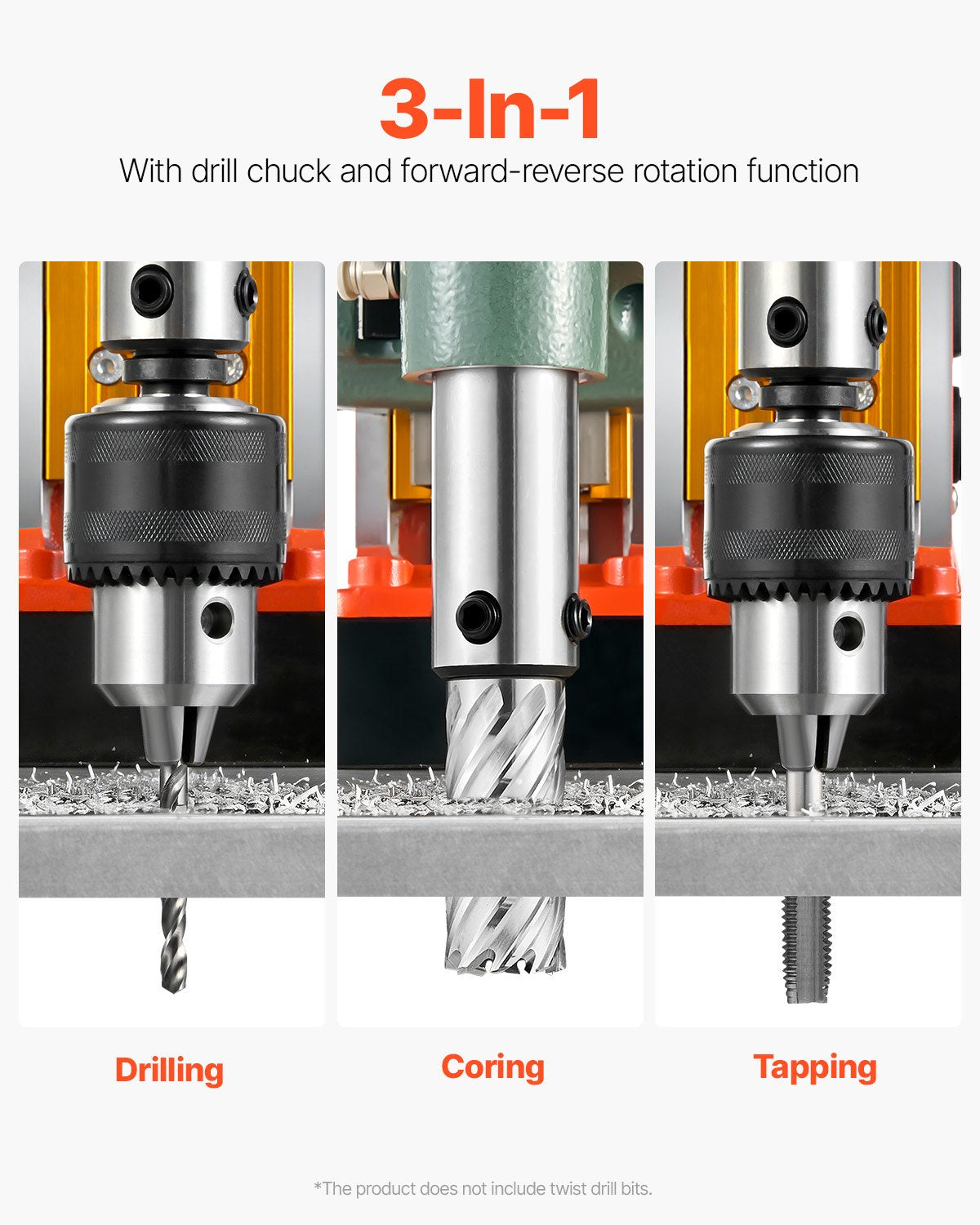 VEVOR Magnetic Drill Presses - Select Your Configuration - CLZTJ6JTFP50QLWW7001V1 - view 3