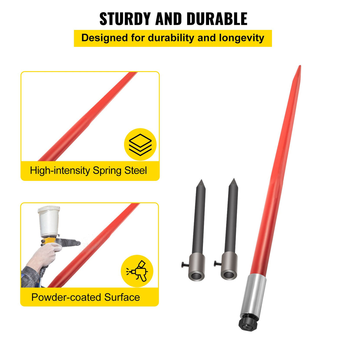 VEVOR Hay Bale Spears - Select Your Configuration - CM45X12503000DTT1V0 - view 3