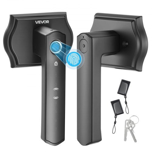 VEVOR Fingerprint Door Lock Set, Electronic Biometric Knob Keyless Entry Door Lock with Handle, Auto Locking, One-Time Code, Anti-Peeking Password, Easy Installation, for Home, Apartment, Matte Black - CMAJBSSDZWYGT1H02001V9 - view 2
