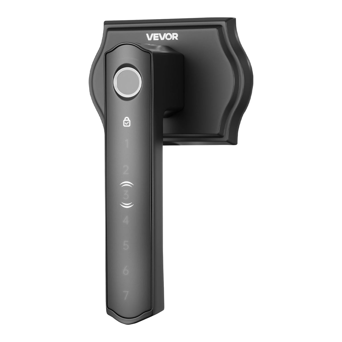 VEVOR Fingerprint Door Lock Set, Electronic Biometric Knob Keyless Entry Door Lock with Handle, Auto Locking, One-Time Code, Anti-Peeking Password, Easy Installation, for Home, Apartment, Matte Black - CMAJBSSDZWYGT1H02001V9 - view 10