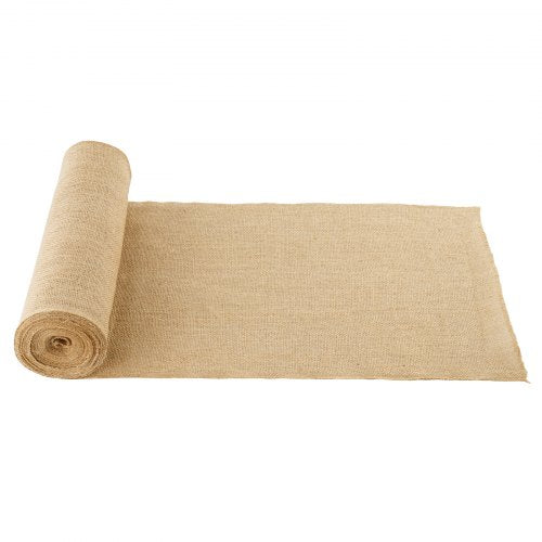VEVOR Burlap Fabric Roll, 14 in x 30 ft & 50 x 50 High Density Wide Natural Burlap Fabric Rolls, Jute Fabric Burlap Tree Wrap Roll, for Decor, Crafts, Wedding, Gardening, Plant & Tree Winter Covering - CMBJ14INCHESAMK81V0 - view 2