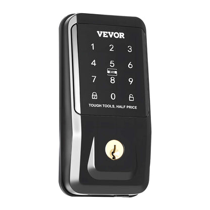 VEVOR Keyless Entry Door Lock with Handle Set, Touchpad Electronic Deadbolt with IC Card, Customizable User Codes, Keyed Entry, Auto Lock, Anti-Peeking Password, Backlit, for Home, Matte Black - CMSMBDLSBTZYE2S91001V9 - view 10