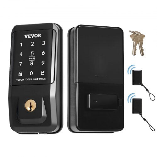 VEVOR Keyless Entry Door Lock, Touchpad Electronic Deadbolt with IC Card, Customizable User Codes, Keyed Entry, Auto Lock, Anti-Peeking Password, Backlit, Easy Installation, for Home, Matte Black - CMSMBSYGH000RESUE001V9 - view 2