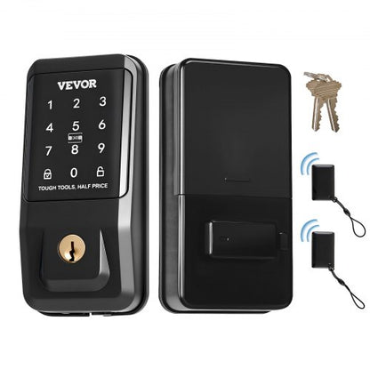 VEVOR Keyless Entry Door Lock, Touchpad Electronic Deadbolt with IC Card, Customizable User Codes, Keyed Entry, Auto Lock, Anti-Peeking Password, Backlit, Easy Installation, for Home, Matte Black - CMSMBSYGH000RESUE001V9 - view 2