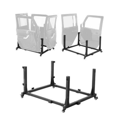 VEVOR Jeep Door Storage Cart, 4 Doors Moveable Storage Cart Rack with Thickened Rubber Cushion, Sturdy Car Door Holder Cart Fit for Jeep Wrangler JK JL/Gladiator JT 2007- 2023 JK JL / Gladiator JT - CMTCFXCZ4PCS2X886V0 - view 2