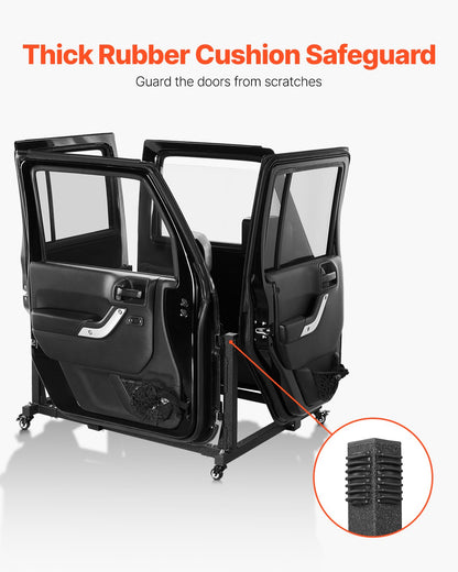 VEVOR Jeep Door Storage Cart, 4 Doors Moveable Storage Cart Rack with Thickened Rubber Cushion, Sturdy Car Door Holder Cart Fit for Jeep Wrangler JK JL/Gladiator JT 2007- 2023 JK JL / Gladiator JT - CMTCFXCZ4PCS2X886V0 - view 5